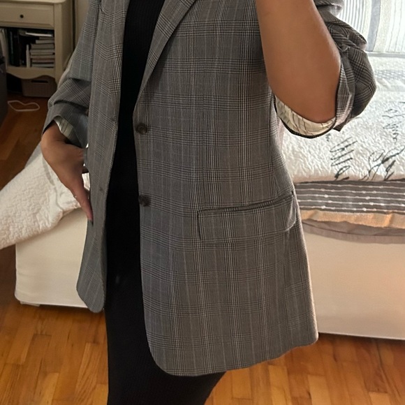 Chaps silk and wool plaid blazer - Picture 2 of 9